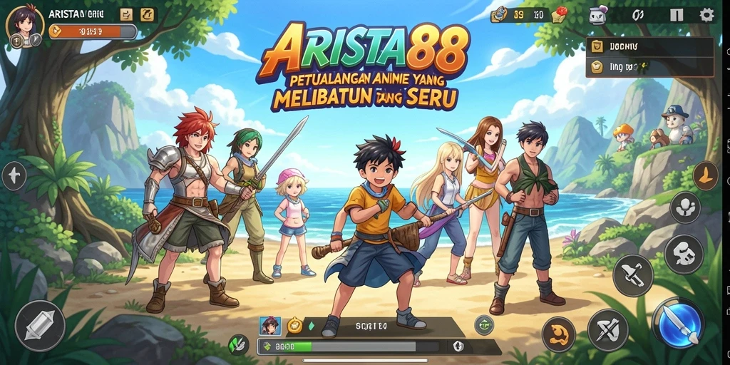 Tampilan menarik dari gameplay <strong>ARISTA88</strong> yang penuh warna dan karakter ikonik.