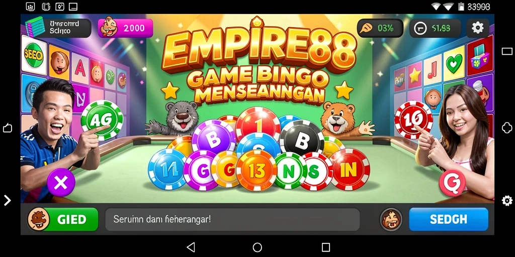 Tampilan menarik dari gameplay Bingo di EMPIRE88.