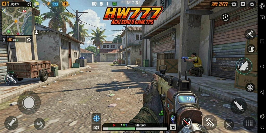 Tampilan gameplay HW777 yang mendebarkan dalam pertempuran TPS.