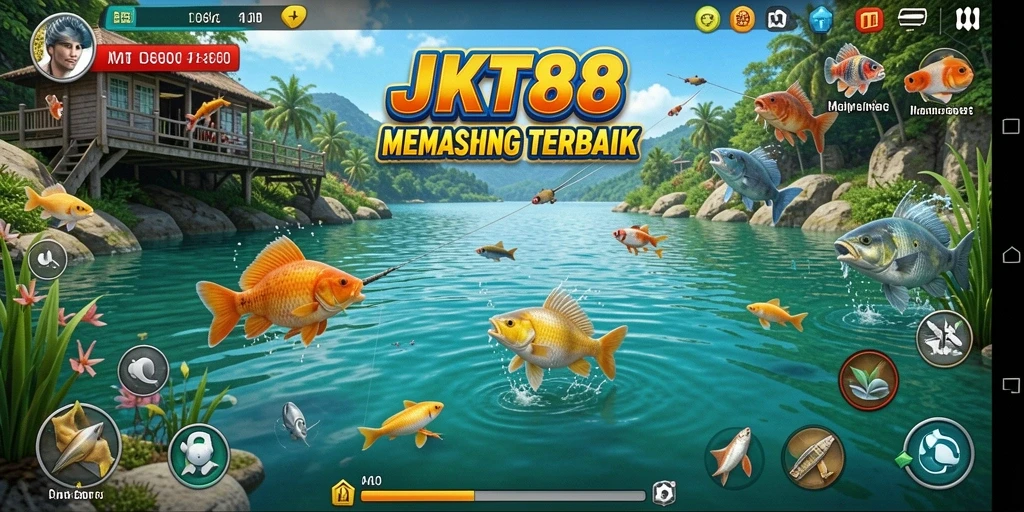 Screenshot gameplay JKT88 dengan tampilan memancing yang menarik.