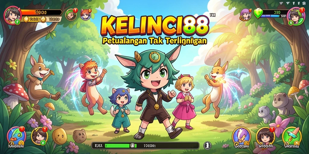 Gameplay KELINCI88 menunjukkan aksi karakter Anime yang epik.