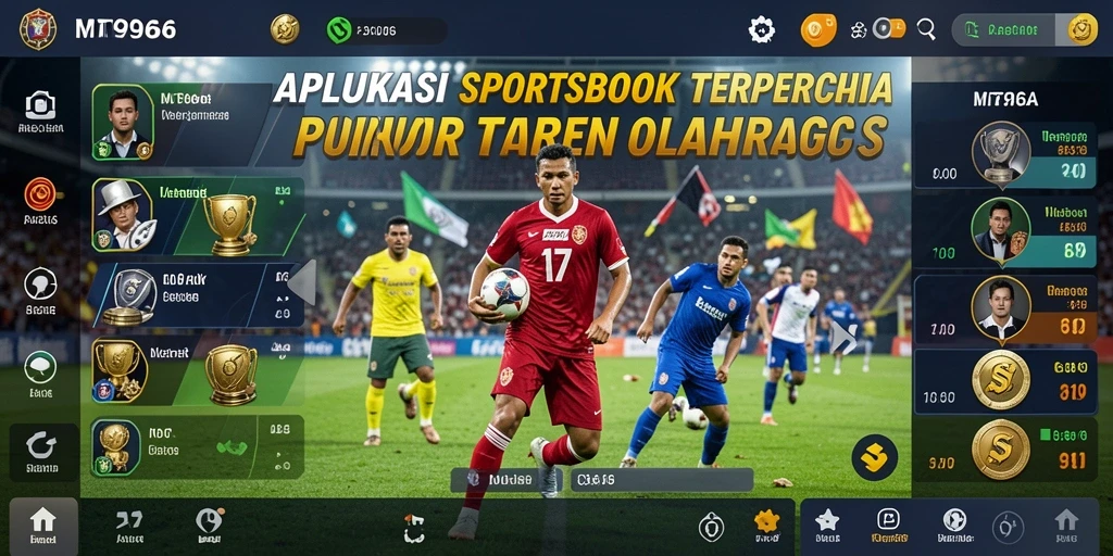 Screenshot gameplay MT966 yang menunjukkan fitur taruhan olahraga.