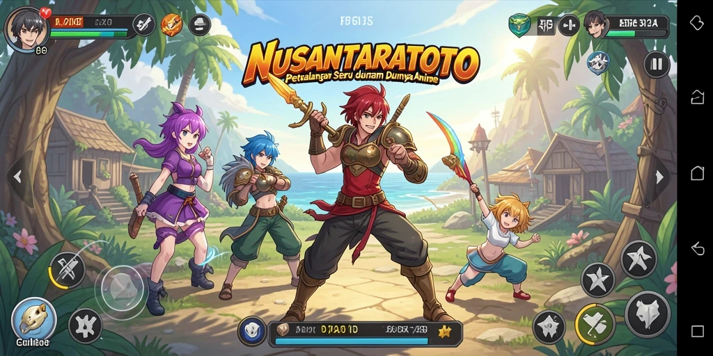 Gameplay seru NUSANTARATOTO dengan karakter anime yang menarik.