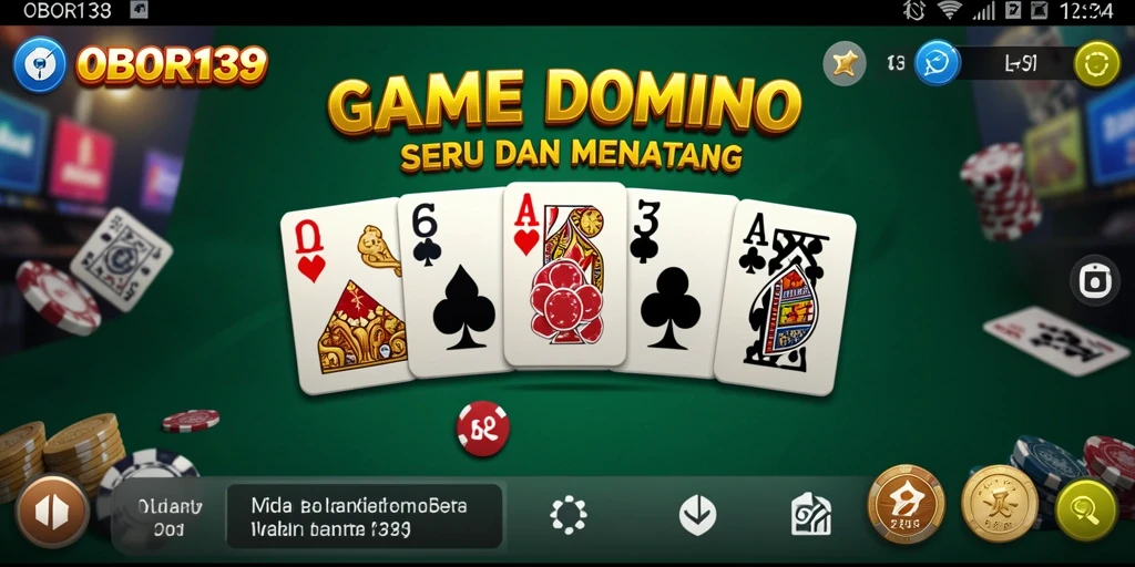 Tampilan gameplay OBOR138 dengan pemain yang bersaing dalam Domino.