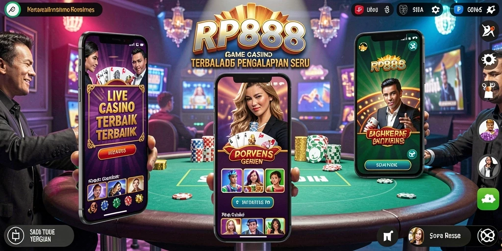 Tampilan gameplay Live Casino RP888 yang mendebarkan dan interaktif.