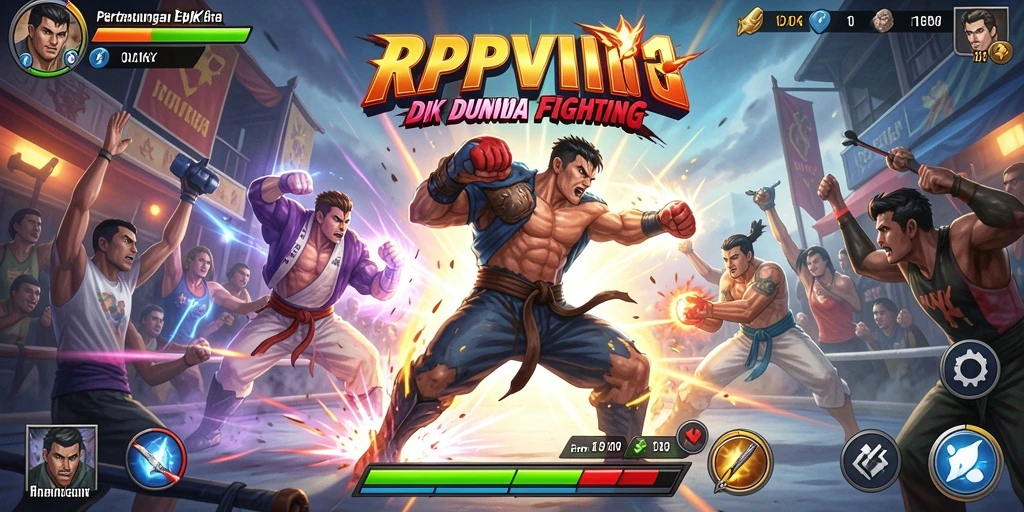Tampilan gameplay RPVIP1 dengan pertarungan yang intens dan karakter yang mengesankan.