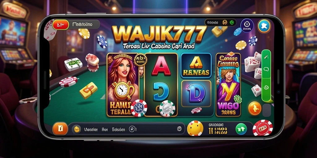 Tampilan menarik dari gameplay WAJIK777 di kasino langsung.
